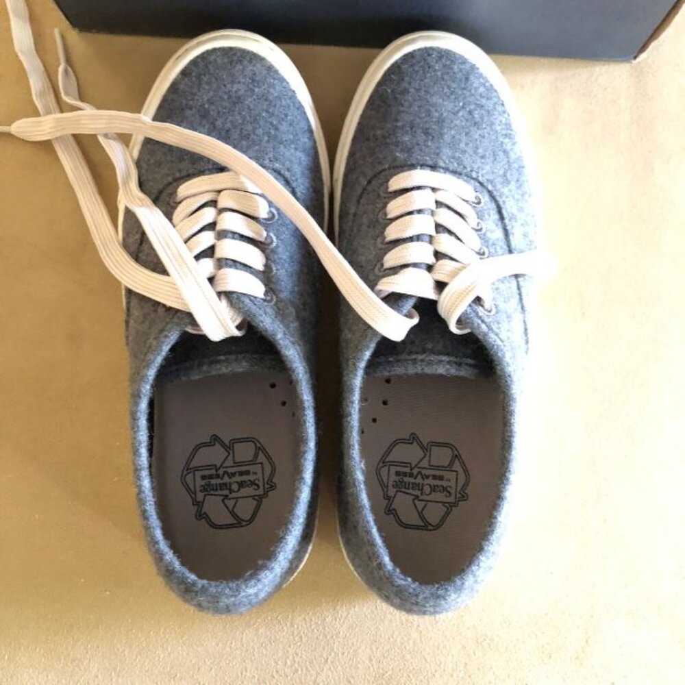 SeaVees Legend Sneaker SeaChange Grey Heather Flannel Size 6 NWT - Picture 3 of 6
